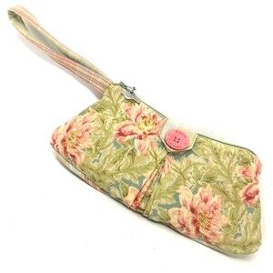April Cornell for Silvestri Wristlet Splendour Sage Cotton Fabric Cottagecore